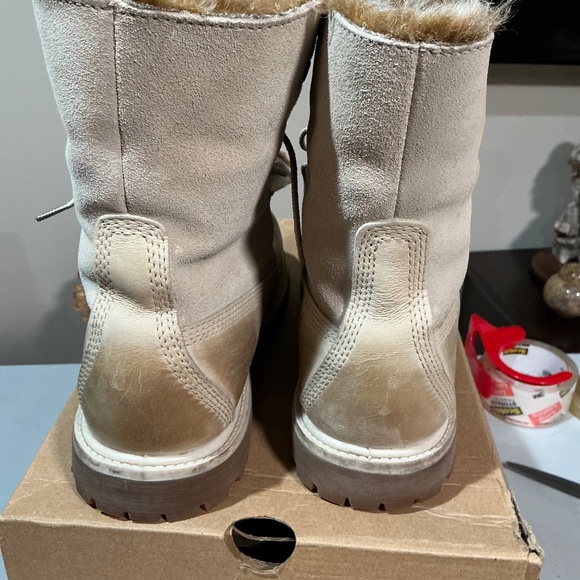 Timberland white washed fur lined boots - Picture 4 of 8